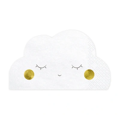 Afbeelding van Partydeco Servetten Cloud wit (20 stuks)