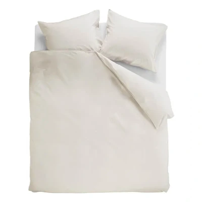 Afbeelding van Ambiante Cotton Uni dekbedovertrek 2 persoons (200x200/220 cm + slopen) Off White