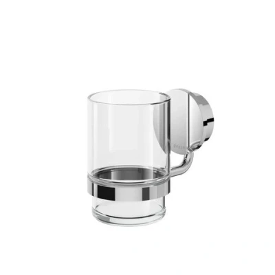 Afbeelding van Geesa opal glashouder met glas wandmodel chroom 91720202 917202 02