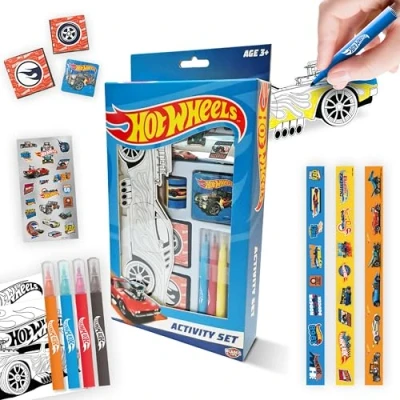 Afbeelding van Hot Wheels Creatieve set auto knutselen + pennen