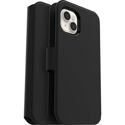 Afbeelding van Apple iPhone 14 Plus Hoesje Kunstleder OtterBox Bookcase Zwart Telefoonhoesje Shockproof/Valbescherming