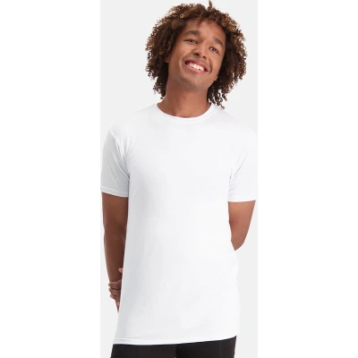 Afbeelding van Comfortabel &amp; Zijdezacht Bamboo Basics Ruben Bamboe T shirts (Multipack 2 stuks) Heren Ronde Hals Korte Mouwen Wit M