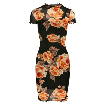 Afbeelding van Urban Classics Damen Etuijurk, Dames, Maat: 5XL, Mangorose