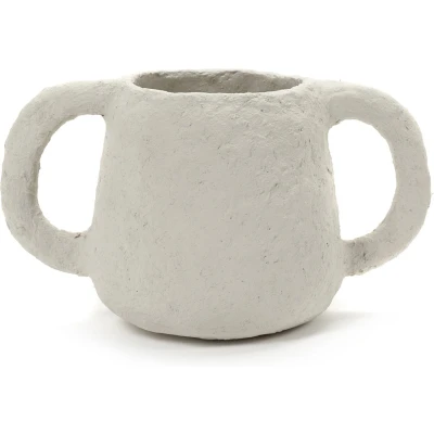 Afbeelding van Serax Papier Maché bloempot voor binnen Ø18 cm Gebroken wit