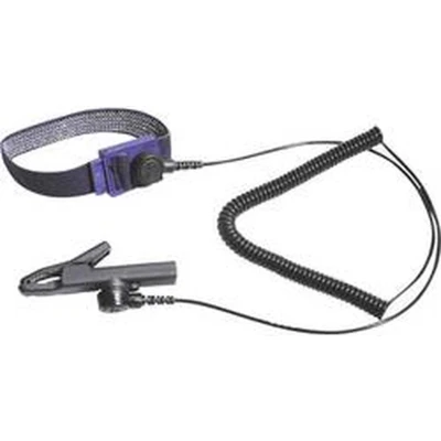Afbeelding van Bernstein Tools for Electronics 9 342 ESD armband Zwart Incl. aardingskabel Drukknop 3 mm, 10 Krokodilklem