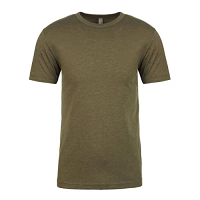 Afbeelding van Next Level Heren Tri Blend T shirt met ronde hals, Militair Groen, S