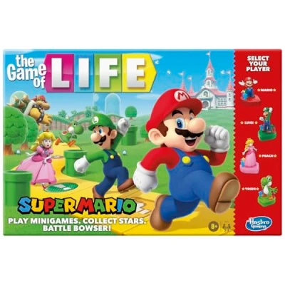 Afbeelding van Hasbro Gaming The Game of Life: Super Mario Edition Board for Kids Ages 8 and Up, Play Minigames, Collect Stars, Battle Bowser
