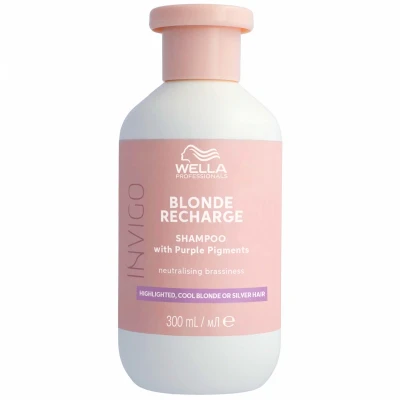 Afbeelding van Wella Invigo Color Recharge Blonde Shampoo Cool 250ml zilvershampoo
