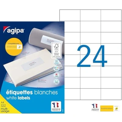 Afbeelding van Agipa Universele etiketten, 70 x 37 mm