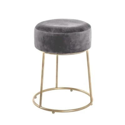 Afbeelding van HAKU Möbel Kruk, MDF, goud antraciet, Ø 30 x H 46 cm
