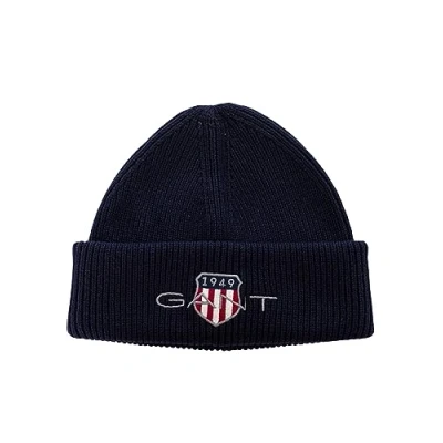 Afbeelding van GANT Archive Shield Beanie Unisex Muts, Maat: One Size, Marine