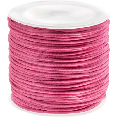 Afbeelding van Satijnkoord (1 mm) Candy Pink (30 Meter)