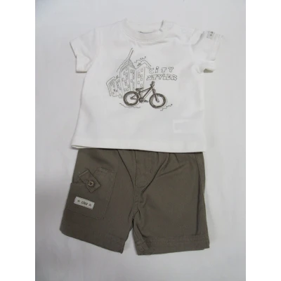 Afbeelding van wiplala , kledingset tshirt + short city styler 80 12 maand