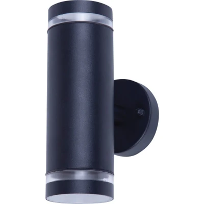 Afbeelding van Integral buiten wandlamp staal zwart IP65 Up&amp;Down voor 2x GU10 LED lamp (niet inbegrepen)