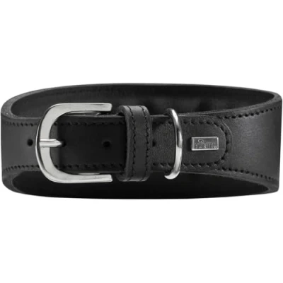 Afbeelding van HUNTER SUPER SOFT Windhond halsband, leer, gewatteerd, 37 (XS S), zwart