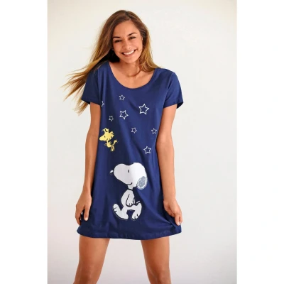 Afbeelding van Peanuts Nachthemd met snoopy print in minilengte