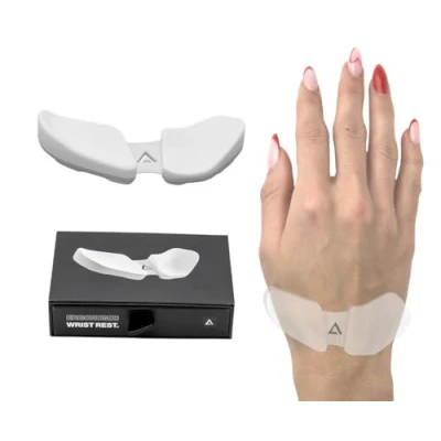 Afbeelding van DELTAHUB® Carpio 2.0 Ergonomische polsondersteuning Rechtshandig Groot, Wit Carpaal tunnel ondersteuning Silicoon, PTFE (Teflon) voet