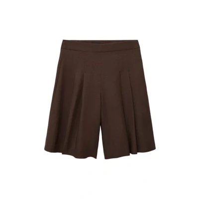 Afbeelding van Mango Plooirok, Dames, Maat: 34, Chocolate
