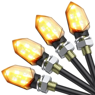 Afbeelding van Justech 4PZ Kääntymisvalot 4 X 5 LED Mini merkkivalo 3528 Vedenpitävät ilmaisimet Moottoripyörä merkkivalot 12V Universal Moottoripyörät Skootteri E merkki