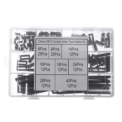 Afbeelding van DollaTek 122 stks DIP IC Socket Adapter Soldeer Type Kit 6/8/14/16/18/24/28/40 Pins
