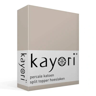 Afbeelding van Split Topper Hoeslaken Kayori Shizu Zand (Percal) 180 x 200 cm