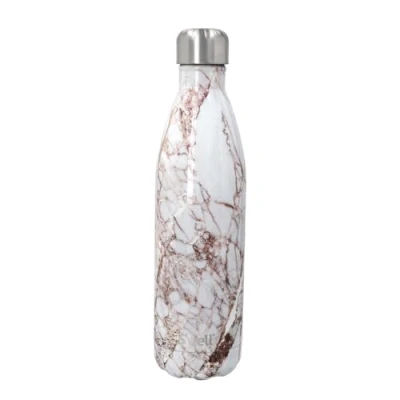 Afbeelding van S&#039;well Stainless Steel Reusable Water Bottle, 750ml, Calacatta Gold, Drievoudig geïsoleerde en lekvrije drinkfles voor warme koude dranken tot 48 uur koud/24 heet