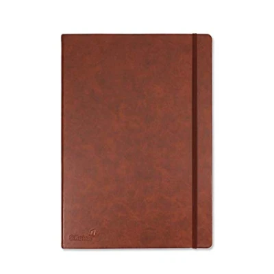 Afbeelding van Silvine Executive Soft Feel Notebook gelijnd met Marker Lint 160pp 90gsm A4 Tan Ref 198TN