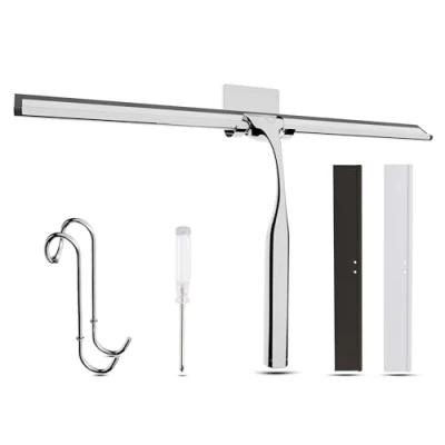 Afbeelding van Wunset Superieure Douchewisser selectie: Met roestvrijstalen trekkers, siliconen en rubber, waterschrapers, badkameraccessoires, douchecabines (30 cm, zilver)