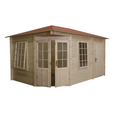 Afbeelding van Intergard Blokhut Brighton vijfhoek 420x280cm / 28mm