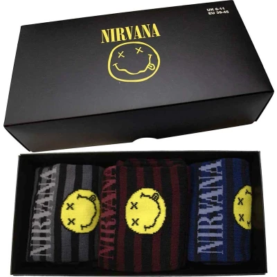 Afbeelding van Nirvana Smile Stripes Sokken Set van 3 EU 39 45 Multicolours