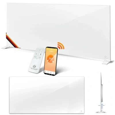 Afbeelding van KESSER® Infraroodverwarming, 700 W, aluminium verwarming, energiebesparend, 2 in 1 staand apparaat en wandmontage, elektrische verwarming met detectie, open raam + afstandsbediening app bediening,
