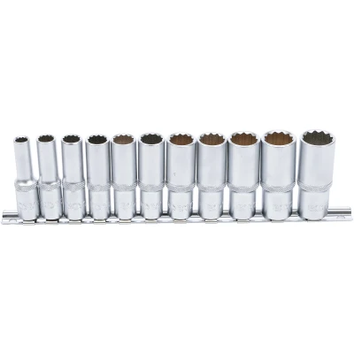 Afbeelding van BGS Doppenset twaalfkant, diep 3/8&quot; 8 19 mm, 11 delig