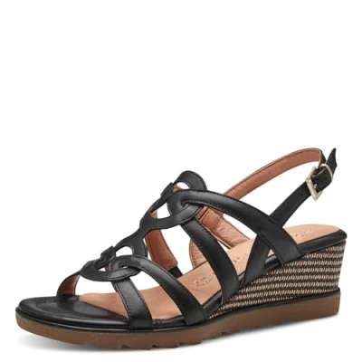 Afbeelding van MARCO TOZZI Wedge Sandal by Guido Maria Kretschmer 2 28702 42 dames, Black, 37 EU
