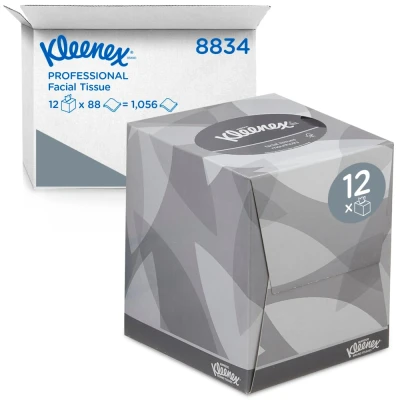 Afbeelding van Facial tissues Kleenex 2 laags kubus 12x88st wit 8834