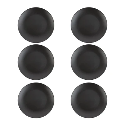 Afbeelding van Orange85 Bordenset Dinerbord Borden Plat Set van 6 Mat zwart Diameter 27cm