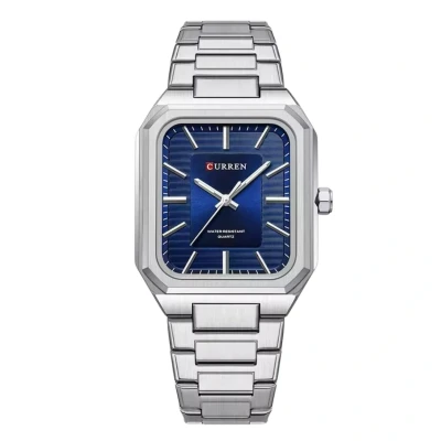 Afbeelding van Curren Heren Horloge Polshorloge Cadeau Geschenkdoos Mannen Zilver &amp; Blauw Polsband