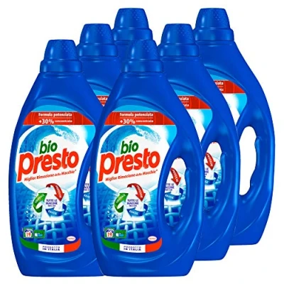 Afbeelding van Bio Presto vloeistof, klassiek, wasmiddel voor wasmachine, verbeterde formule, 6 x 19 wasbeurten, 5900 g