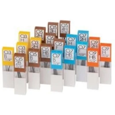 Afbeelding van Tombow EX 07P B Navullingen voor vulpotlood, punt 0,7 mm, hardheid B, 12 stuks