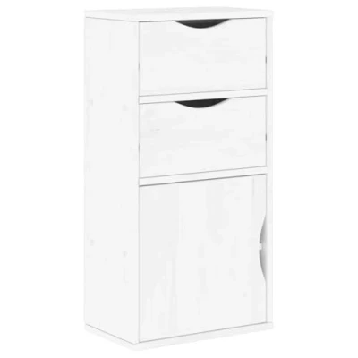 Afbeelding van vidaXL Bijzetkast met lades wit 40x24x79 cm massief grenenhout
