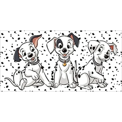 Afbeelding van Jerry Fabrics Disney 101 Dalmatian Lucky Bath Towel 70 x 140 cm Multi Coloured