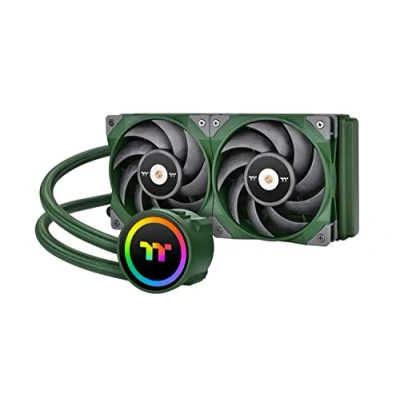 Afbeelding van Thermaltake TOUGHLIQUID 240 ARGB Sync All In One Liquid Racing Green Watercooling 5V adresseerbaar stille 120mm PWM ventilator voor Intel en AMD aansluitingen LGA 1700 groen
