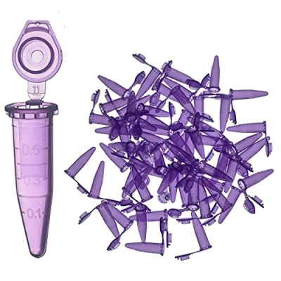 Afbeelding van MUHWA 1000PCS Polypropyleen Graduated Microcentrifuge Tube met Snap Cap, 0.5ml Capaciteit Microtubes (Paars)