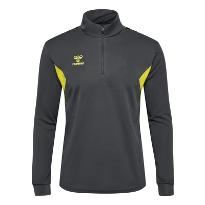 Afbeelding van Hummel Authentic Halfzip Longsleeve, Heren, Maat: Medium, Asphalt sulphur spring