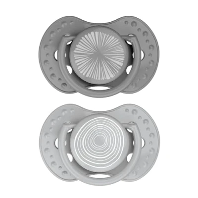 Afbeelding van Difrax Fopspeen Dynamic 0 3 Mnd Harmony Light Grey/Dark Grey