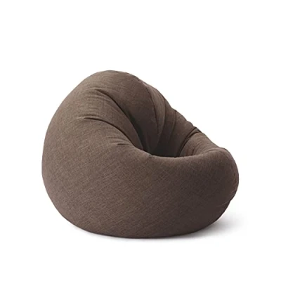 Afbeelding van LUMALAND zitzak Drops: ronde (300 L) met 2 in 1 functie voor comfortabel zitten en liggen, de dubbele laag relaxmomenten binnen buiten, aanpasbare EPS vulling, Ø 120 x 75 cm