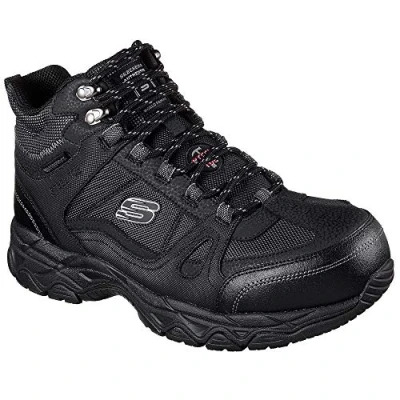 Afbeelding van Skechers Ledom Enkellaars voor heren, Zwart leder, 42 EU