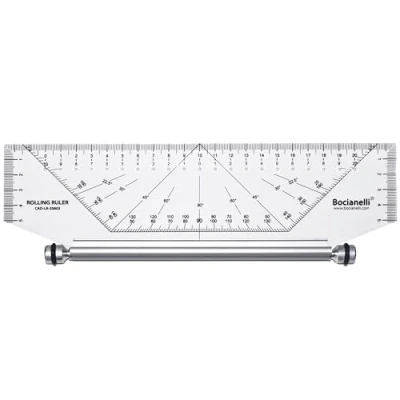 Afbeelding van rolliniaal 25cm parallelle liniaal technische tekenliniaal met handvat architect zweefliniaal metrisch multifunctionele schaal