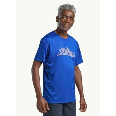 Afbeelding van Jack Wolfskin Sport Tshirt, Heren, Maat: Medium, Mtn midnight sky