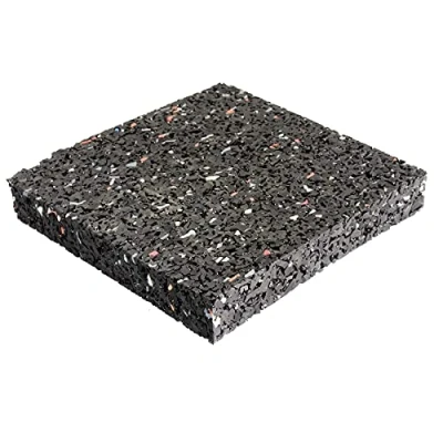 Afbeelding van ANRO Anti trillingsmat, bouwbeschermingsmat, antislipmat, valbeschermingsmatten, terraspads, rubber, zwart, 100 x 15 mm, set van 10 stuks