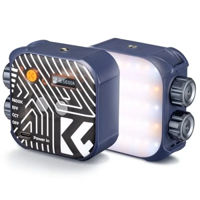 Afbeelding van K&amp;F Concept Magnetische Camera Licht w 15 Lichteffecten, 2500K 9900K CRI 96+ Oplaadbare LED Fotografie Vullicht voor Vlog Selfie Studio, Blauw